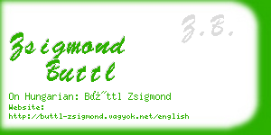 zsigmond buttl business card